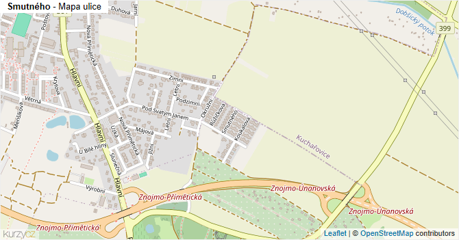 Smutného - mapa ulice