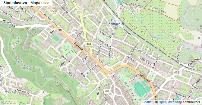 Stanislavova - mapa ulice