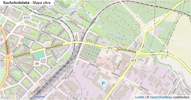 Suchohrdelská - mapa ulice