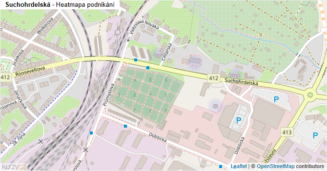 Suchohrdelská - mapa podnikání