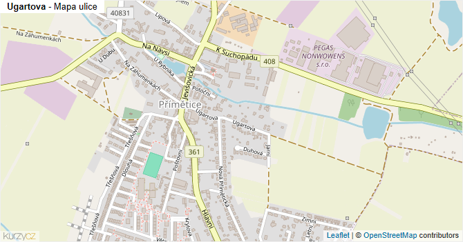Ugartova - mapa ulice