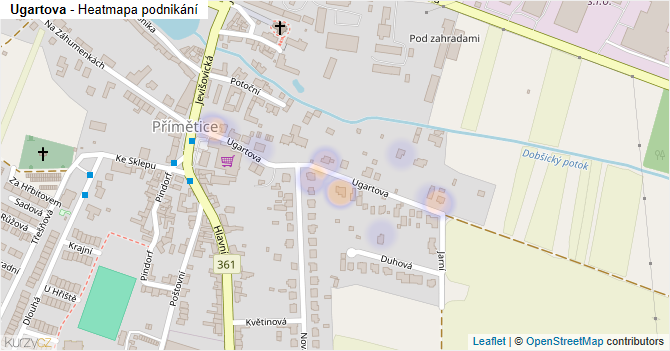 Ugartova - mapa podnikání