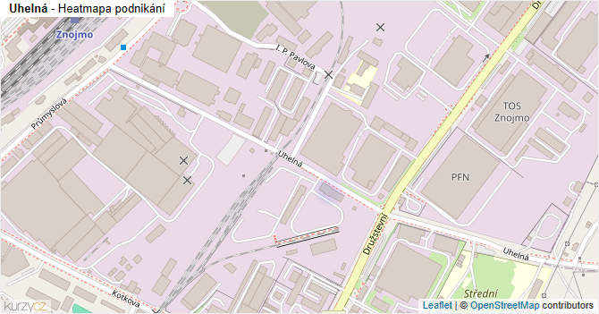 Uhelná - mapa podnikání