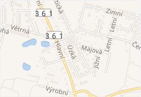 Úzká v obci Znojmo - mapa ulice