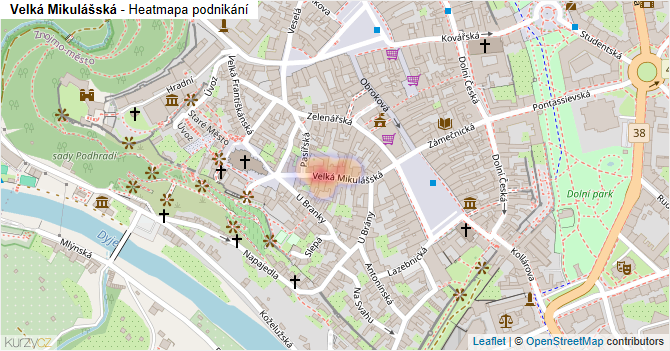 Velká Mikulášská - mapa podnikání