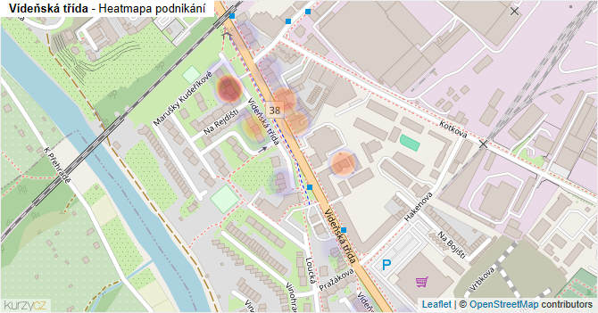 Vídeňská třída - mapa podnikání