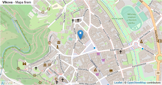 Vlkova - mapa firem