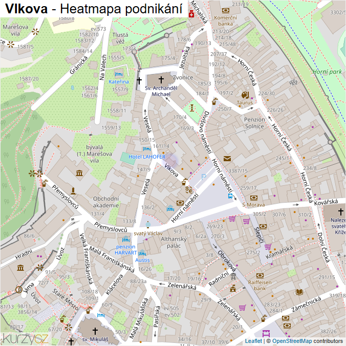 Mapa Vlkova - Firmy v ulici.