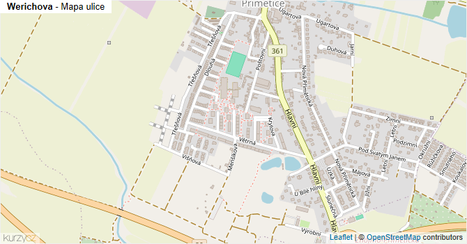 Werichova - mapa ulice