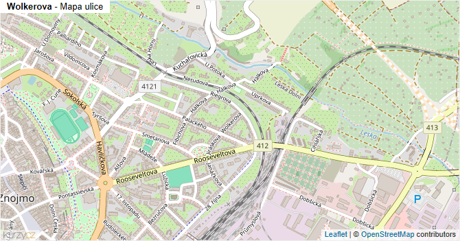 Wolkerova - mapa ulice