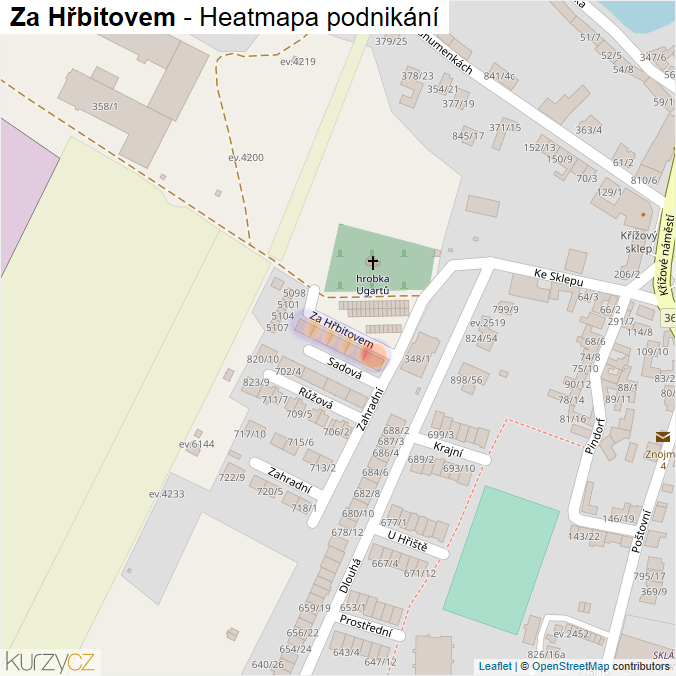 Mapa Za Hřbitovem - Firmy v ulici.
