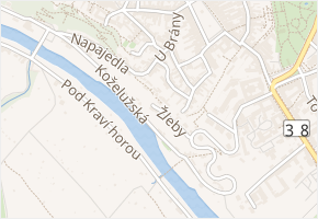Žleby v obci Znojmo - mapa ulice