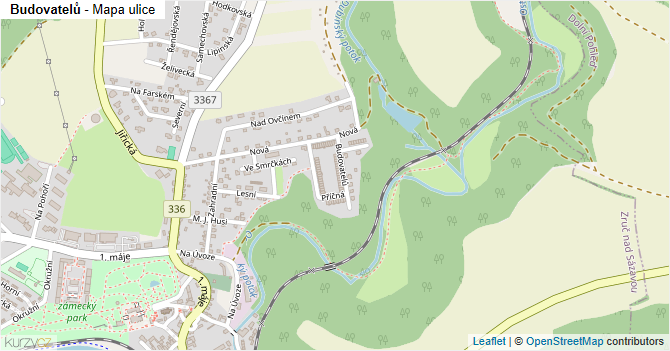 Budovatelů - mapa ulice