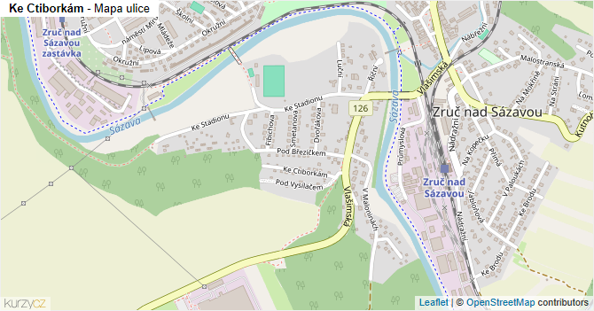 Ke Ctiborkám - mapa ulice