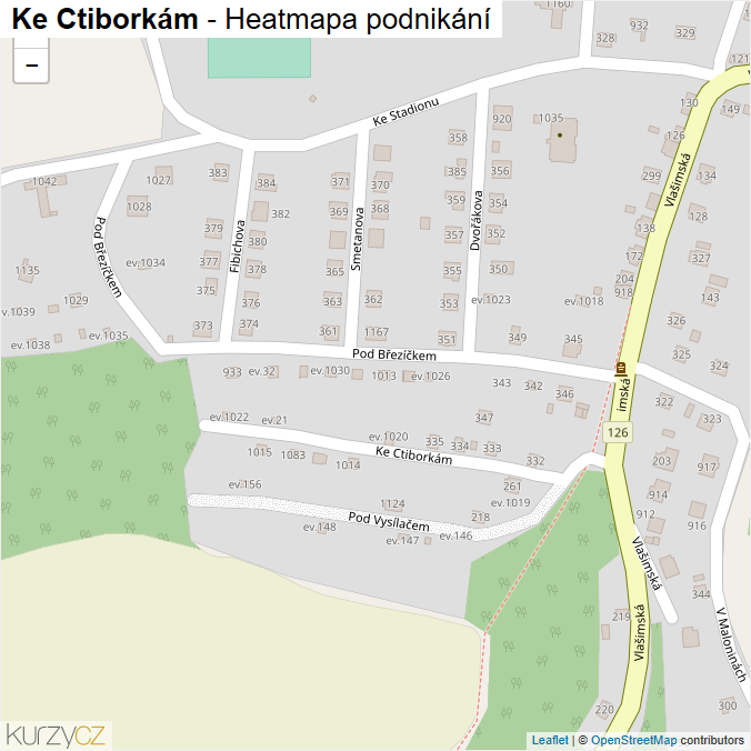 Mapa Ke Ctiborkám - Firmy v ulici.