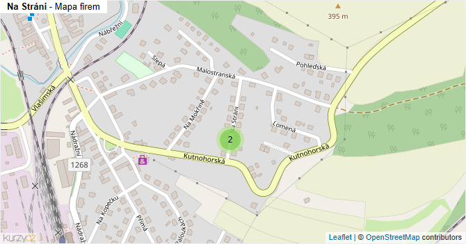 Na Stráni - mapa firem