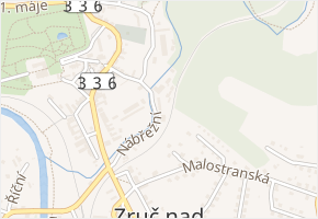 Nábřežní v obci Zruč nad Sázavou - mapa ulice