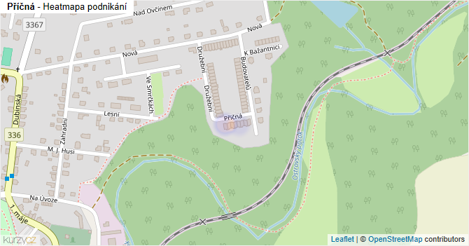 Příčná - mapa podnikání