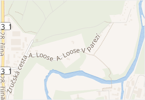 A. Loose v obci Zruč-Senec - mapa ulice