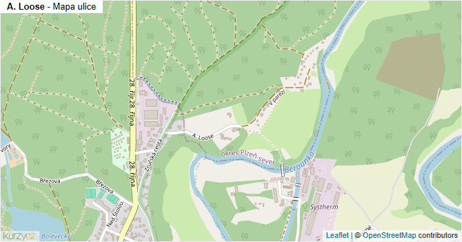 A. Loose - mapa ulice