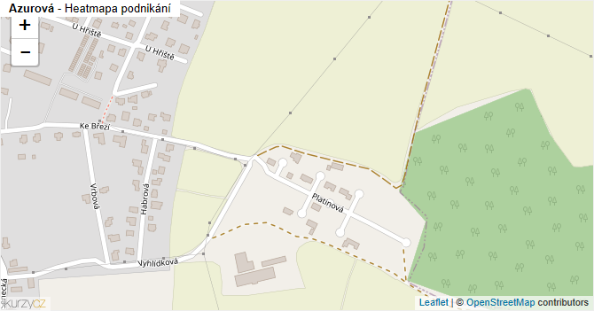 Azurová - mapa podnikání
