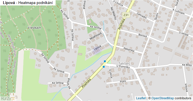 Lipová - mapa podnikání
