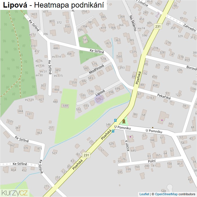 Mapa Lipová - Firmy v ulici.