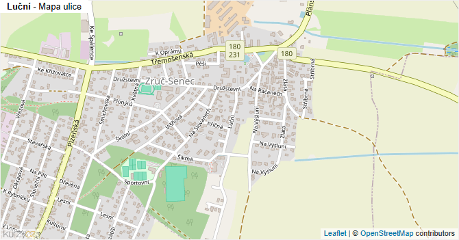 Luční - mapa ulice