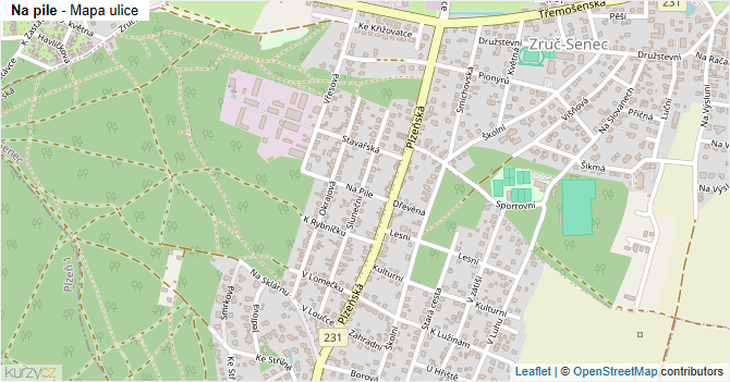 Na pile - mapa ulice