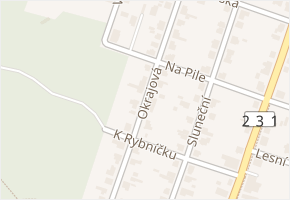 Okrajová v obci Zruč-Senec - mapa ulice