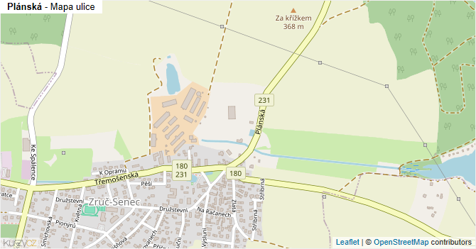 Plánská - mapa ulice