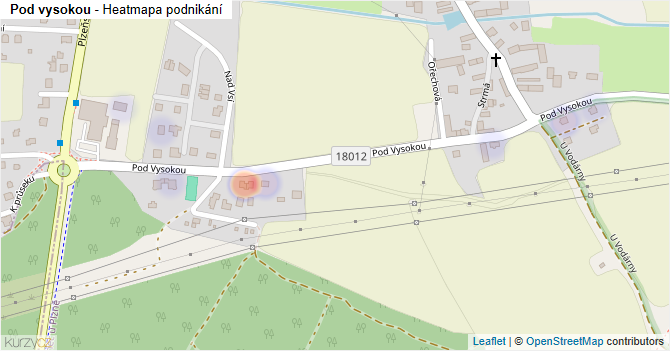 Pod vysokou - mapa podnikání