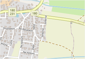 Stříbrná v obci Zruč-Senec - mapa ulice