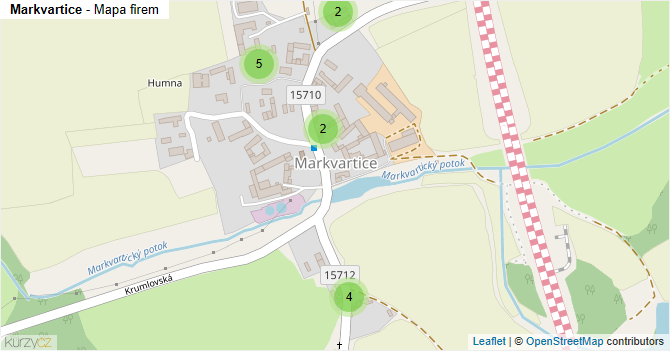 Markvartice - mapa firem