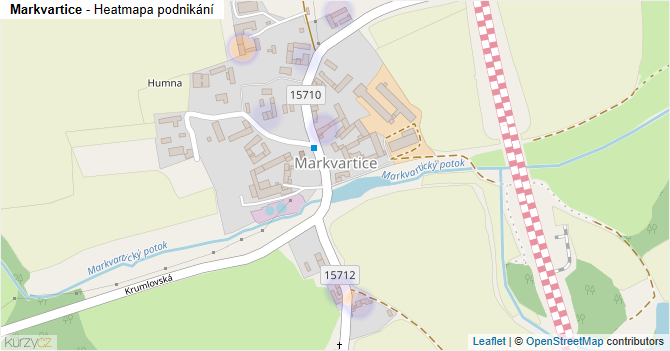 Markvartice - mapa podnikání