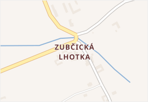 Zubčická Lhotka v obci Zubčice - mapa části obce