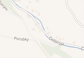 Čertoryje v obci Zubří - mapa ulice