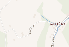 Galičky v obci Zubří - mapa ulice