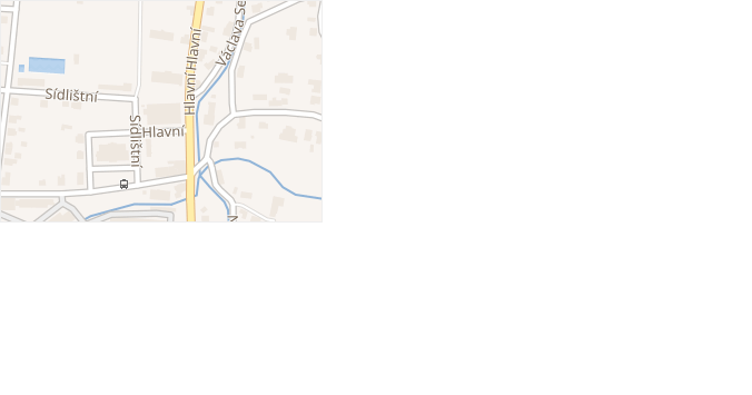 Hlavní v obci Zubří - mapa ulice