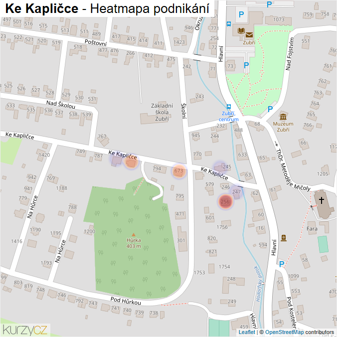 Mapa Ke Kapličce - Firmy v ulici.