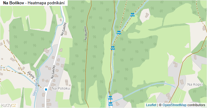 Na Boňkov - mapa podnikání