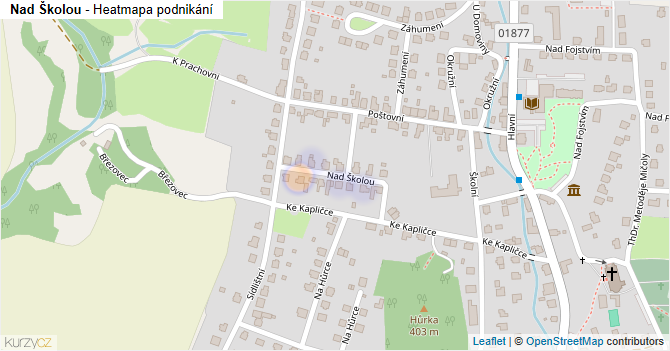 Nad Školou - mapa podnikání