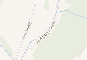 Pod Obecníkem v obci Zubří - mapa ulice