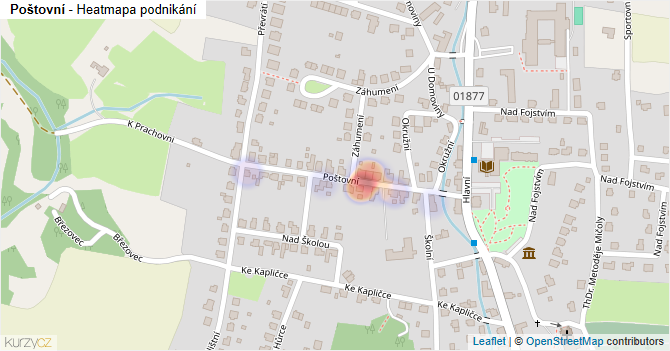 Poštovní - mapa podnikání