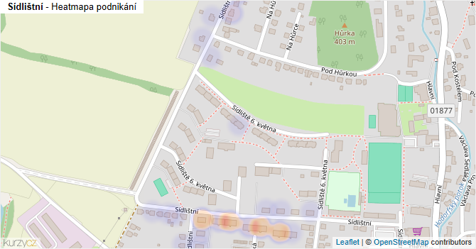 Sídlištní - mapa podnikání