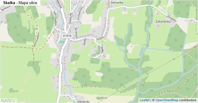 Skalka - mapa ulice