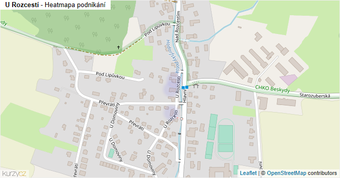 U Rozcestí - mapa podnikání
