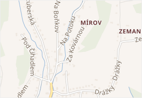 Za Kovárnou v obci Zubří - mapa ulice