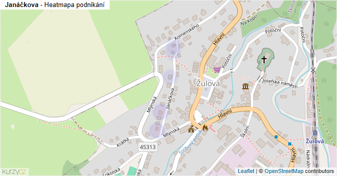 Janáčkova - mapa podnikání