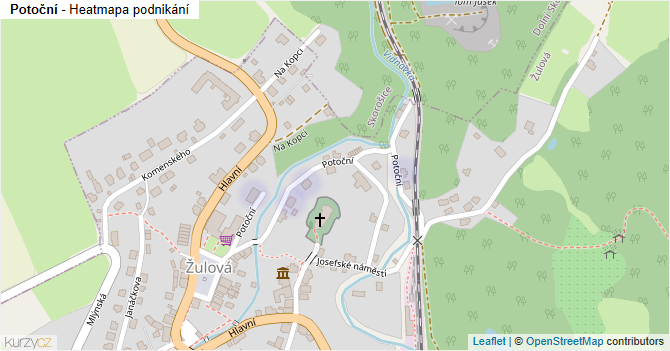 Potoční - mapa podnikání